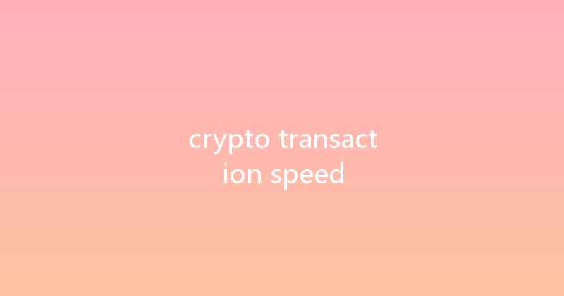 crypto transaction speed 